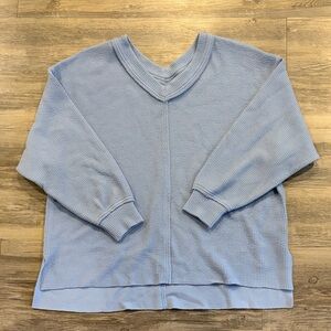 Aerie Light Blue V Neck Sweater